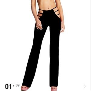 I.am.gia black lucid pants, size medium w/ hip cutouts